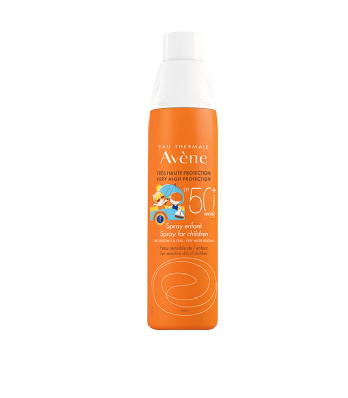 AVÉNE BLOQUEADOR PEDIATRICO CORPORAL FPS 50+ LECHE SPRAY 200 ML.