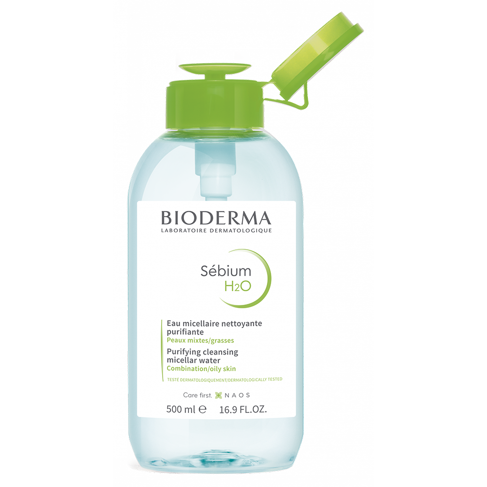 SEBIUM H2O AGUA MICELAR BOMBA INVERSA 500 ML.