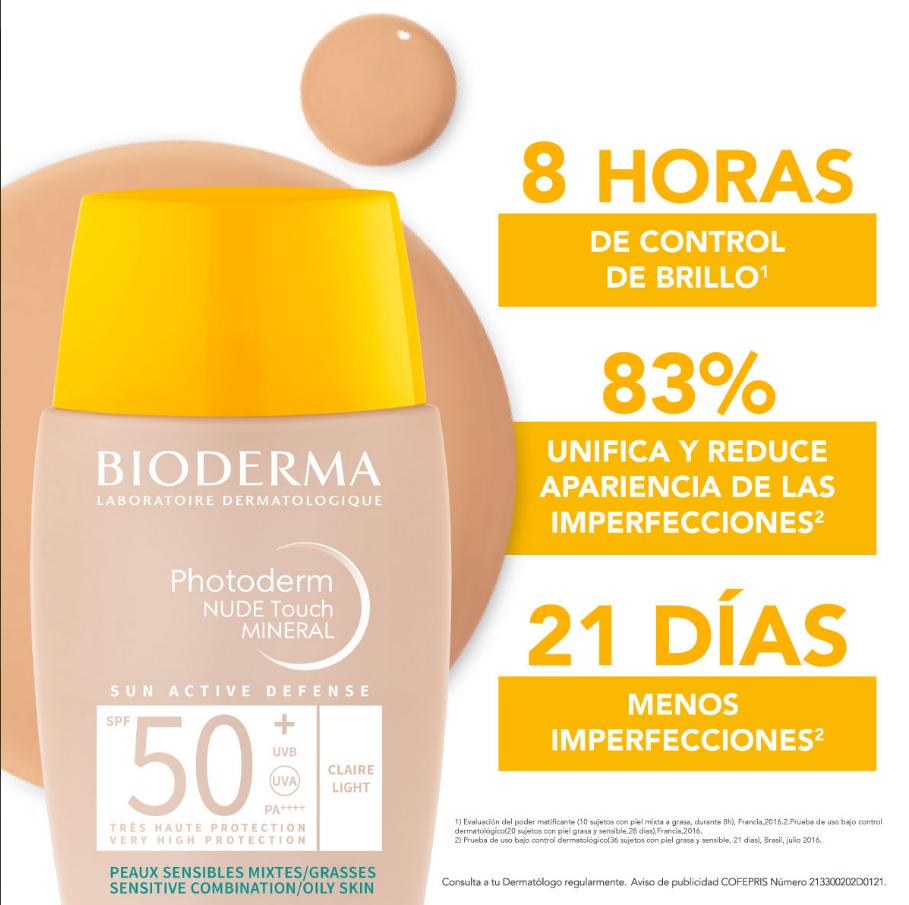 PHOTODERM NUDE TOUCH FPS 50+ TONO CLARO 40 ML.