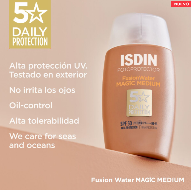 FOTOPROTECTOR ISDIN FUSION WATER MEDIUM MAGIC 50+ 50ML