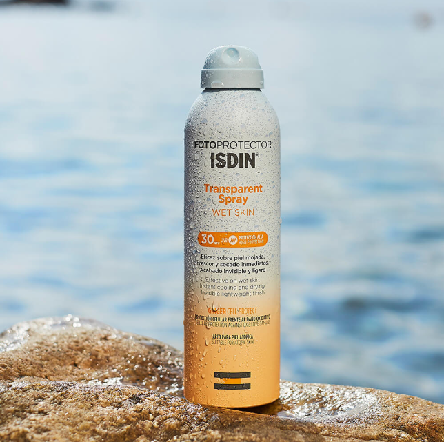 FOTOPROTECTOR ISDIN TRANSPARENT SPRAY WET SKIN 50+ 200ML