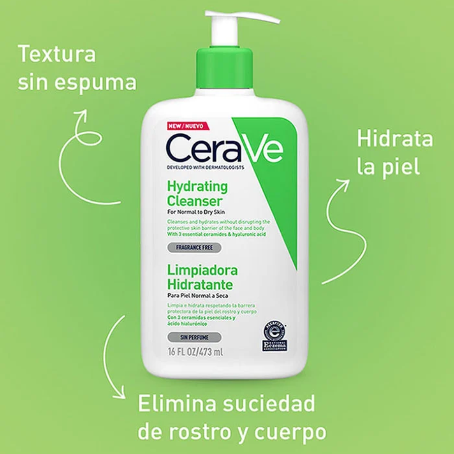 GEL LIMPIADORA HIDRATANTE PIEL NORMAL A SECA 473ML.