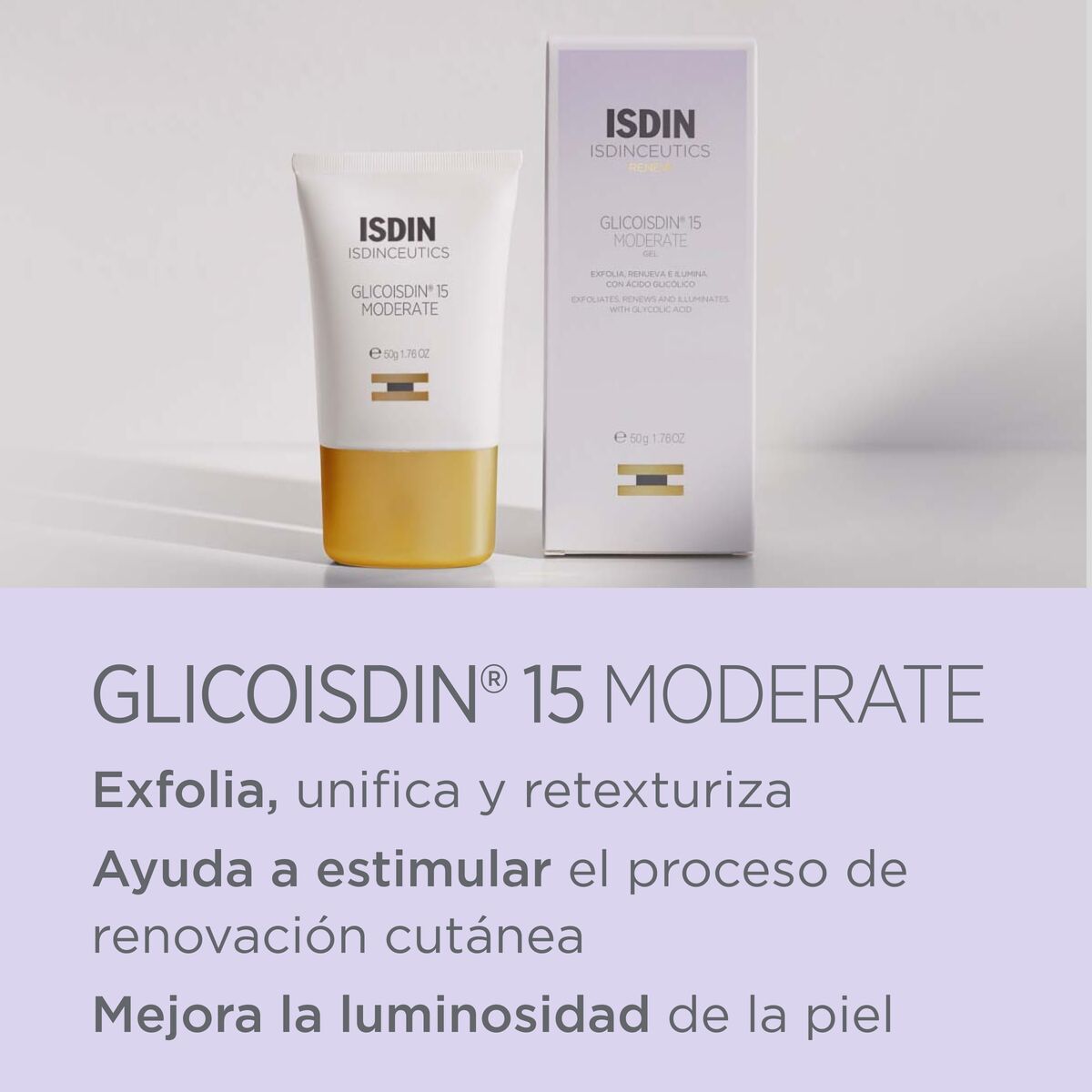 ISDINCEUTICS GLICOISDIN MODERATE 15% GEL 50 ML.