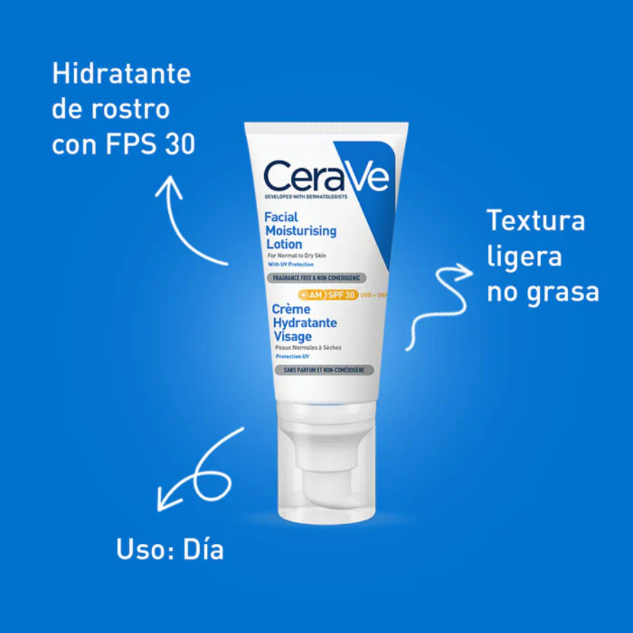 LOCIÓN HIDRATANTE FACIAL 30 FPS 50 ML.