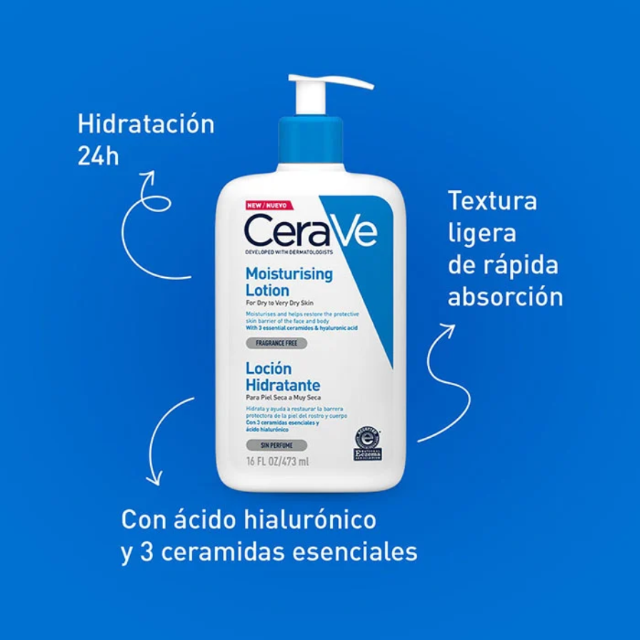 LOCIÓN HIDRATANTE NORMAL PIEL SECA A MUY SECA 473 ML.