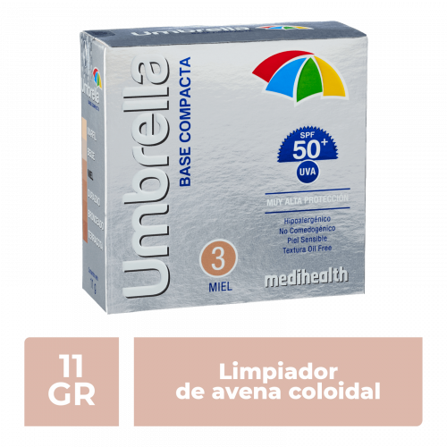 UMBRELLA BASE COMPACTA SPF 50+ #3 TONO MIEL 11 GR.