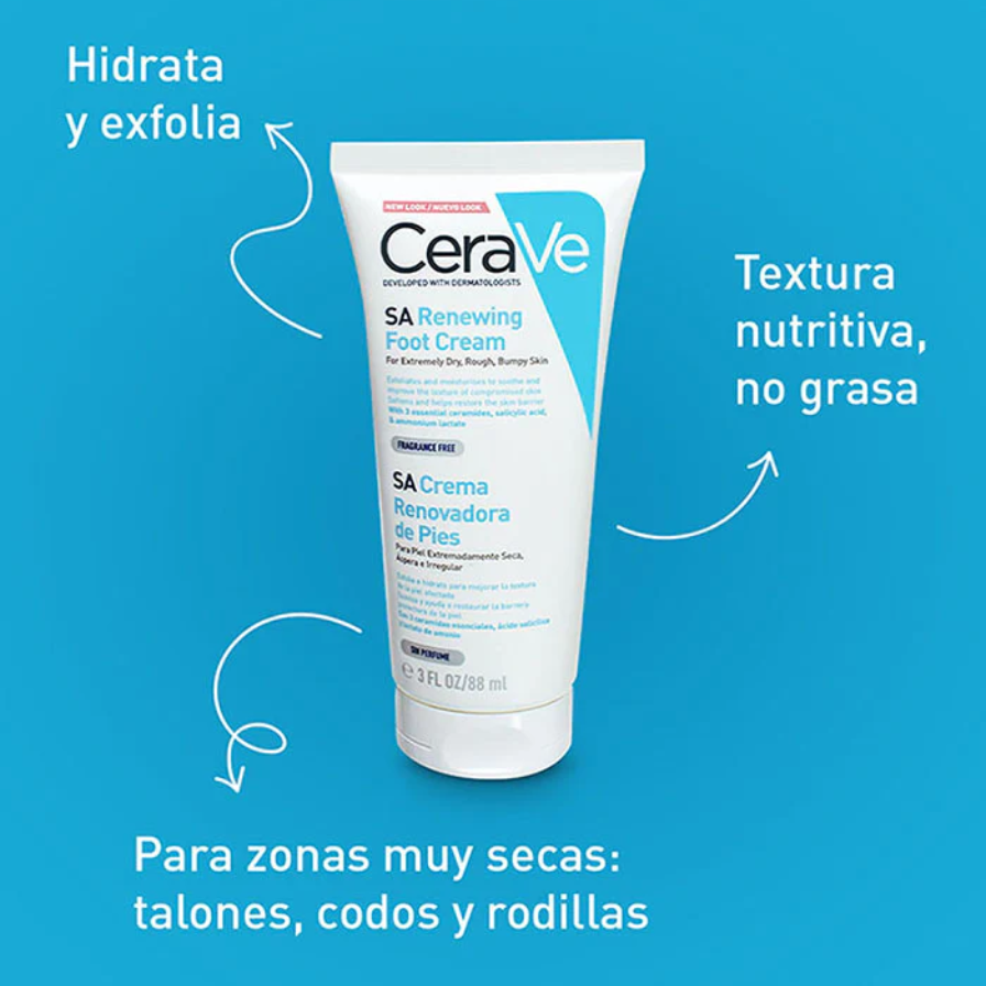 Cerave SA CREMA RENOVADORA DE PIES 88 ML.