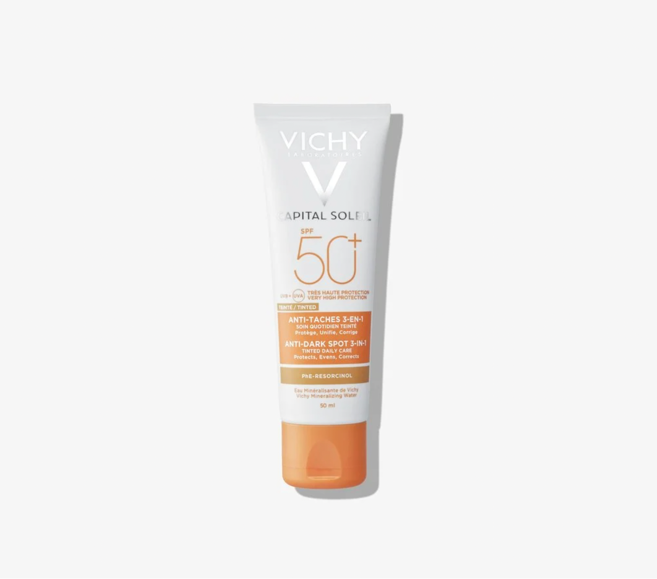 CAPITAL SOLEIL ANTIMANCHAS CON COLOR 3 EN 1 FPS 50+ 50 ML.