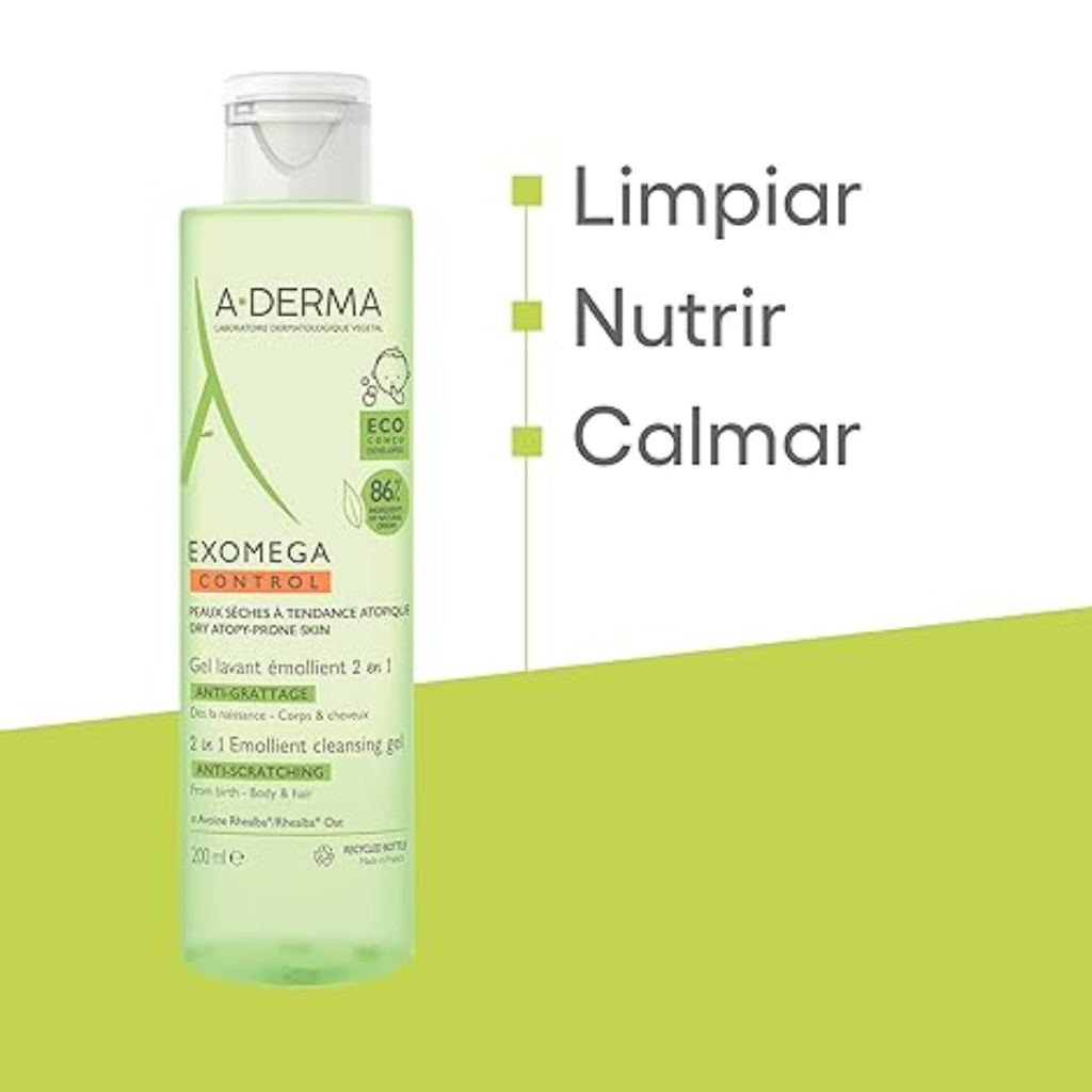 EXOMEGA GEL-MOUSSE DERMOLIMPIADOR BEBÉ  200 ML.