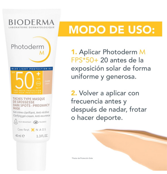 PHOTODERM M FPS 50+ GEL CREMA  TONO CLARO 40 ML.