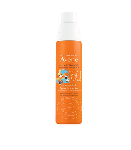 AVÉNE BLOQUEADOR PEDIATRICO CORPORAL FPS 50+ LECHE SPRAY 200 ML.