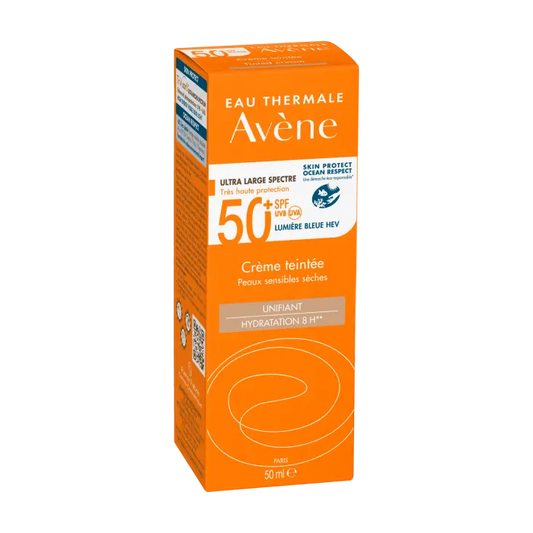 AVÉNE BLOQUEADOR FPS 50+ CREMA CON COLOR 50 ML.