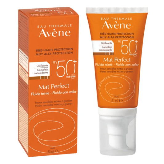 AVÉNE - MAT PERFECT FLUIDO CON COLOR FPS 50+ 50 ML.