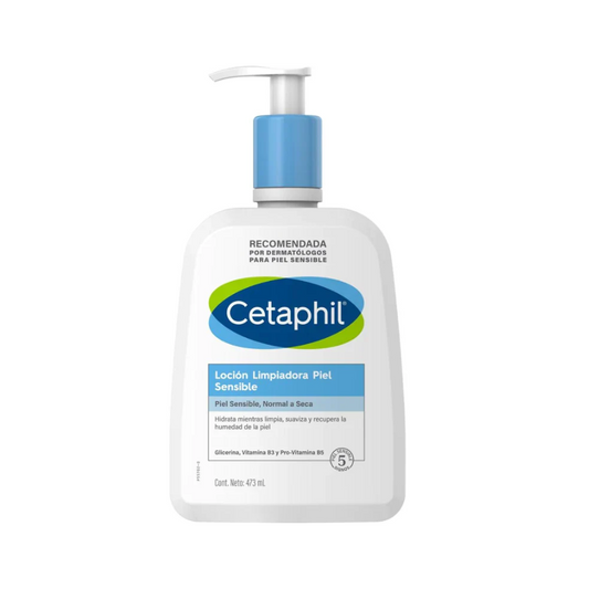 CETAPHIL LOCIÓN DERMO LIMPIADORA PIEL SENSIBLE 473 ML.