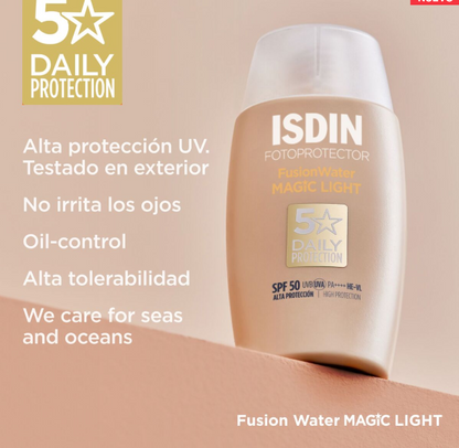 FOTOPROTECTOR ISDIN FUSION WATER LIGHT MAGIC 50+ 50ML