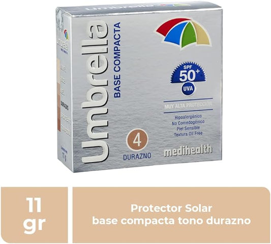 UMBRELLA BASE COMPACTA SPF 50+ #4 TONO DURAZNO 11 GR.