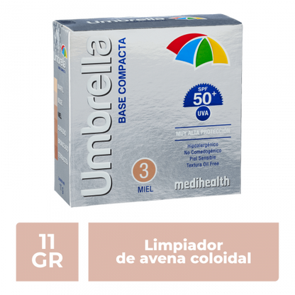 UMBRELLA BASE COMPACTA SPF 50+ #3 TONO MIEL 11 GR.