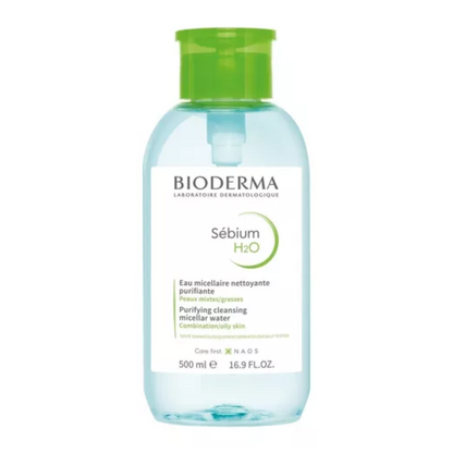 SEBIUM H2O AGUA MICELAR BOMBA INVERSA 500 ML.