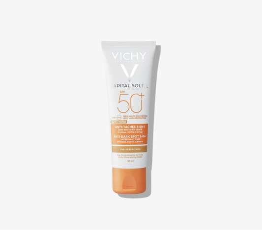 CAPITAL SOLEIL ANTIMANCHAS CON COLOR 3 EN 1 FPS 50+ 50 ML.