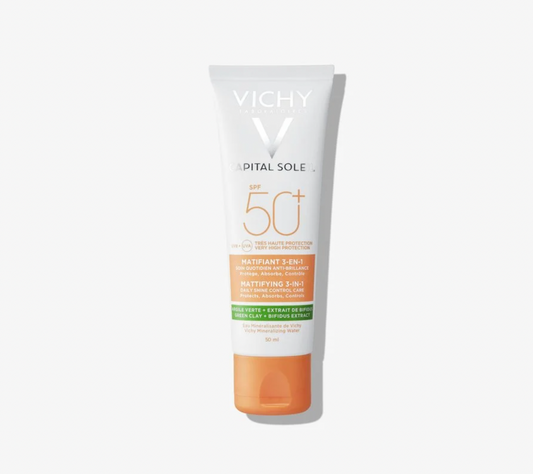 CAPITAL SOLEIL MATIFICANTE 3 EN 1 FPS 50+ 50 ML.
